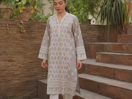 Eid Edit  24 - Geranium Kurta - Grey Online now