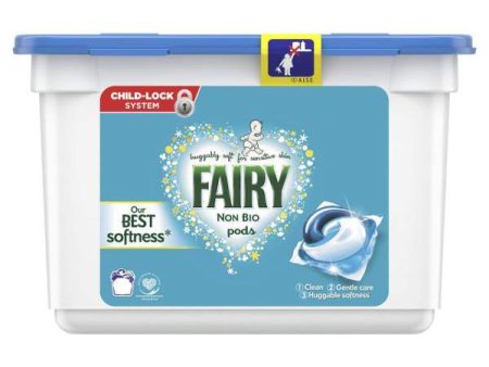 Fairy Non-Bio Pods Washing Liquid Capsules for Sensitive Skin - 12 Washes Cheap