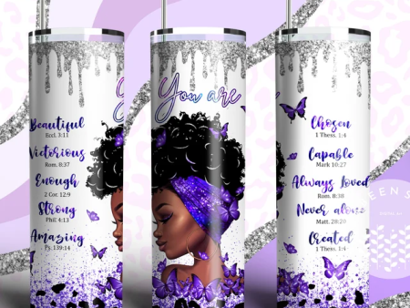 Purple You Are 20 oz Skinny Tumbler with Straw Fashion