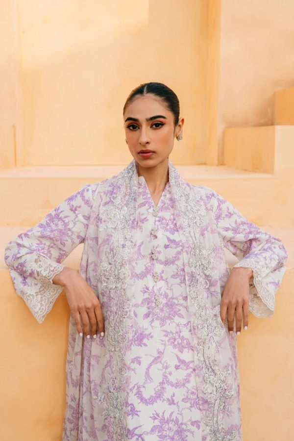 Eid Edit  24 - Pristine Pearl Silk Printed Shirt Online Hot Sale