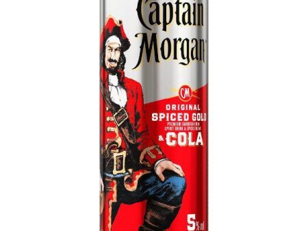 Captain Morgan Spiced Rum & Cola - Can 250Ml For Sale