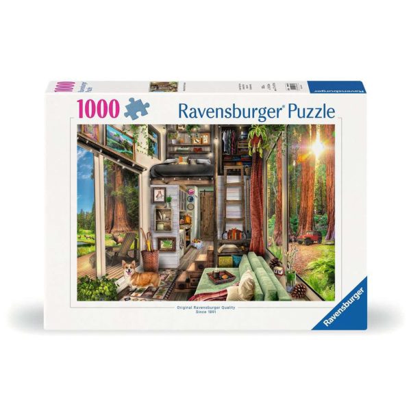 1000pc Redwood Forest Tiny House Puzzle Fashion