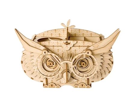 Classical 3D Wooden Owl Storage Box Discount