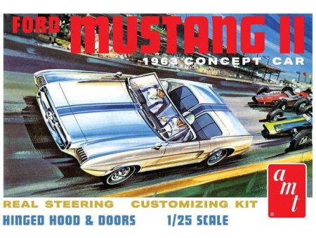 1 25 1963 Ford Mustang II Concept Car Plastic Model Kit For Discount