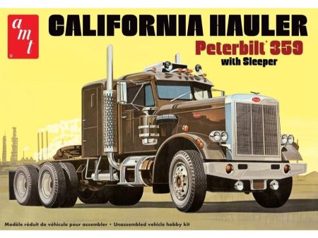 1 25 Peterbilt 359 California Hauler with Sleeper Plastic Model Kit Discount