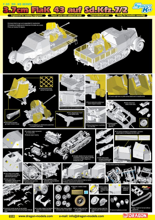 1 35 3.7cm FlaK 43 auf Sd.Kfz.7 2 (Smart Kit) Online now