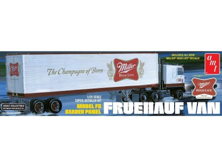 1 25 Fruehauf 40  Semi Trailer (Miller Beer) Plastic Model Kit Online Sale