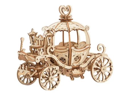 Classical 3D Wooden Pumpkin Cart Discount