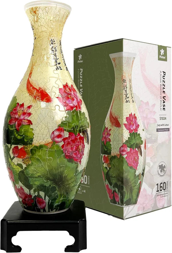 Vase Translucent Carp With Lotus Hot on Sale