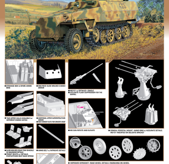 1 35 Sd.Kfz.251 21 Ausf.D Drilling Plastic Model Kit Online now